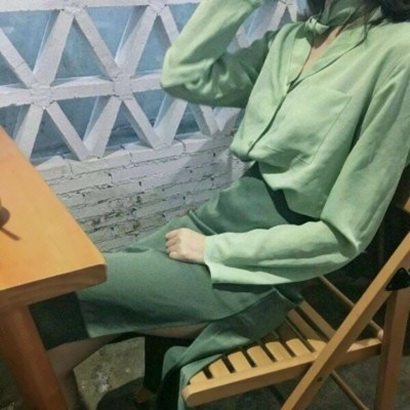 超绝！绿色系真人女生头像来袭🎀 女生头像 第5张