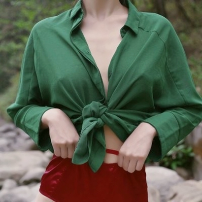 超绝！绿色系真人女生头像来袭🎀 女生头像 第6张