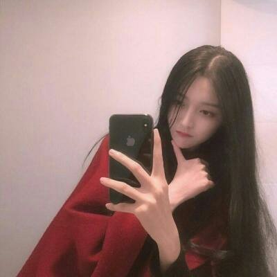 红色系温柔真人女生头像来袭🥰