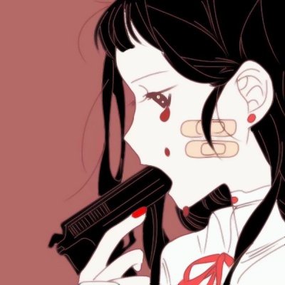 被暗黑系病态动漫女头拿捏住了🖤 女生头像 第1张