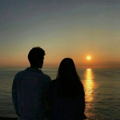 唯美意境情侣背影头像来袭💕 情侣头像 第2张