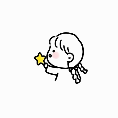 超甜！卡通情侣简笔画头像一人一张来袭💕 情侣头像 第2张