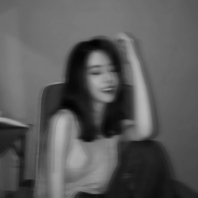 氛围感拉满！微信模糊感黑白女生头像图片 女生头像 第13张