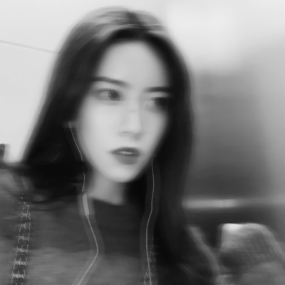 氛围感拉满！微信模糊感黑白女生头像图片 女生头像 第2张