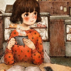 超全女生喝咖啡头像图片大集合 女生头像 第6张