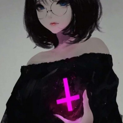 酷飒来袭!黑暗系二次元女生头像大全
