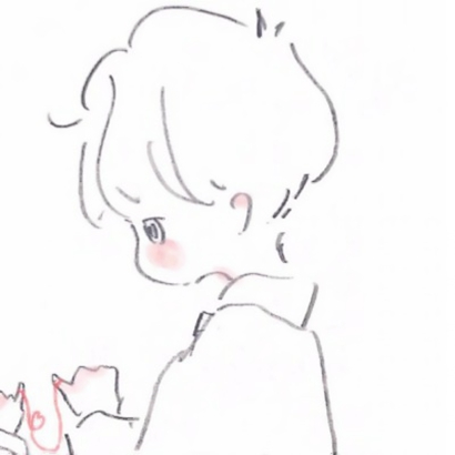 一人一张的简笔画情侣头像 情侣头像 第14张