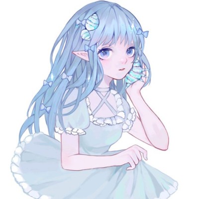 清新蓝色动漫女生头像｜治愈不撞款，少女心直接拉满 女生头像 第3张