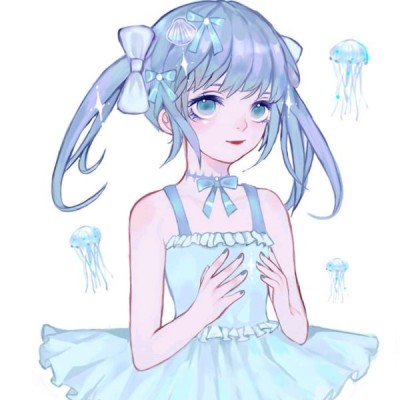 清新蓝色动漫女生头像｜治愈不撞款，少女心直接拉满 女生头像 第4张