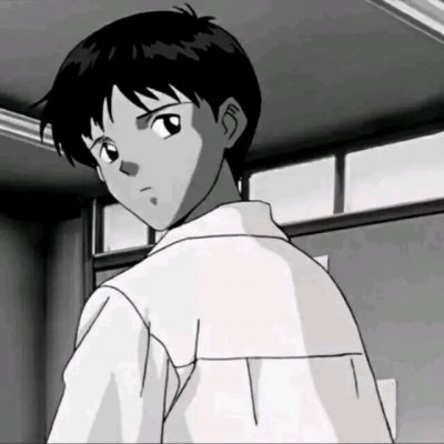 黑白丧感动漫男生头像高清 治愈emo专用男头 男生头像 第4张