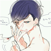 帅气卡通男生抽烟头像 孤独男生抽烟动漫头像 男生头像 第10张