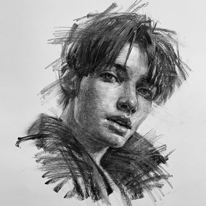 宝藏！美术素描头像高清临摹大图来袭 其它头像 第6张