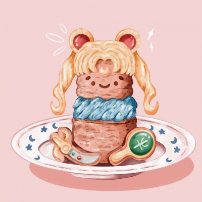 个性唯美甜品插画头像，美食诱惑挡不住！ 其它头像 第14张