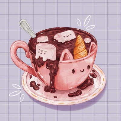 个性唯美甜品插画头像，美食诱惑挡不住！ 其它头像 第16张