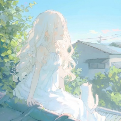 和猫咪坐在屋顶上的治愈系小清新唯美手绘女生头像 女生头像 第6张 和猫咪坐在屋顶上的治愈系小清新唯美手绘女生头像 女生头像 第6张