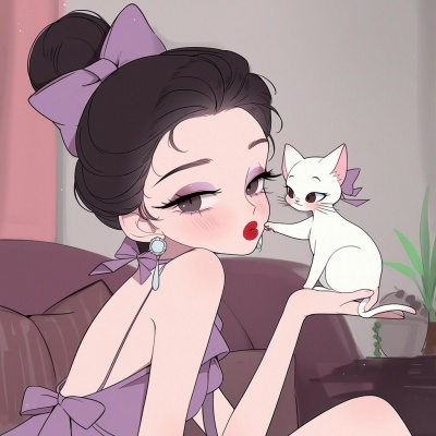超惊艳!和猫咪合拍的卡通女生头像来啦 女生头像 第3张 超惊艳!和猫咪合拍的卡通女生头像来啦 女生头像 第3张