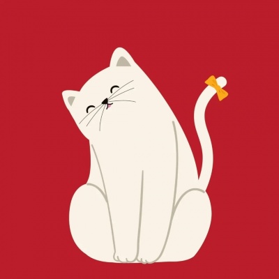 超萌来袭！手绘卡通猫咪情侣头像 情侣头像 第4张
