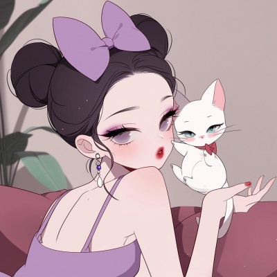 超惊艳!和猫咪合拍的卡通女生头像来啦 女生头像 第4张 超惊艳!和猫咪合拍的卡通女生头像来啦 女生头像 第4张
