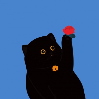 超萌来袭！手绘卡通猫咪情侣头像 情侣头像 第1张