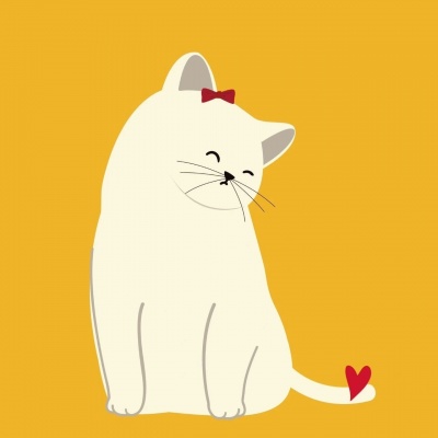 超萌来袭！手绘卡通猫咪情侣头像 情侣头像 第3张