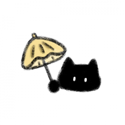超萌！可爱手绘猫咪打伞情头来袭 情侣头像 第3张