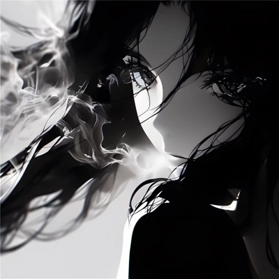 黑白emo氛围高冷动漫女头|疏离感拉满 女生头像 第1张 黑白emo氛围高冷动漫女头|疏离感拉满 女生头像 第1张
