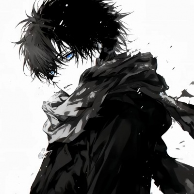 2025热门黑白动漫男生头像推荐 男生头像 第4张 2025热门黑白动漫男生头像推荐 男生头像 第4张