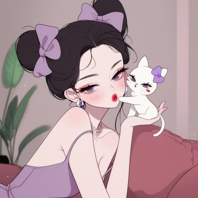 超惊艳!和猫咪合拍的卡通女生头像来啦 女生头像 第6张 超惊艳!和猫咪合拍的卡通女生头像来啦 女生头像 第6张