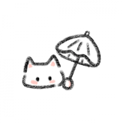超萌！可爱手绘猫咪打伞情头来袭 情侣头像 第2张