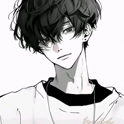 超酷！男生头像动漫黑白 男生头像 第1张