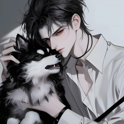 超酷预警!个性动漫男生抱狗头像来袭 男生头像 第10张 超酷预警!个性动漫男生抱狗头像来袭 男生头像 第10张