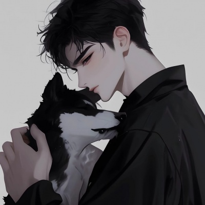 超酷预警!个性动漫男生抱狗头像来袭 男生头像 第2张 超酷预警!个性动漫男生抱狗头像来袭 男生头像 第2张
