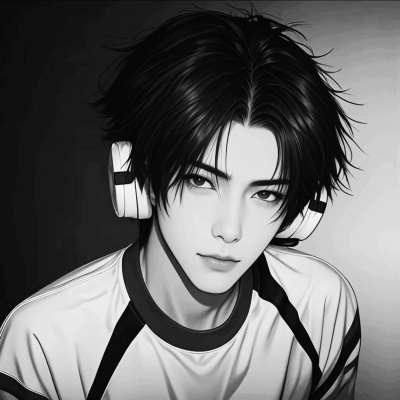 酷帅来袭✨黑白个性动漫男头 男生头像 第2张