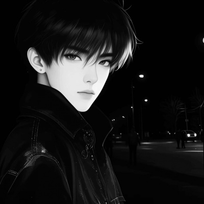 酷帅来袭✨黑白个性动漫男头 男生头像 第3张