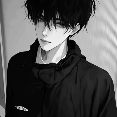 酷帅来袭✨黑白个性动漫男头 男生头像 第4张
