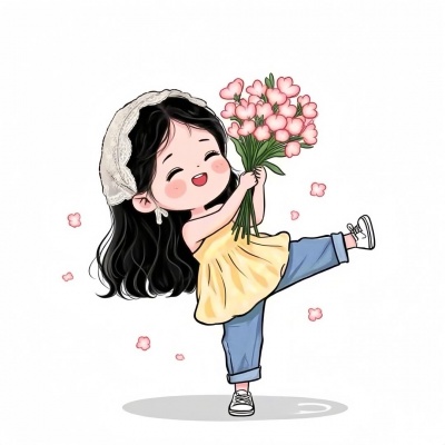 超治愈！可爱手绘卡通阳光女生头像来袭 女生头像 第1张
