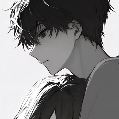 高质量二次元情头黑白💕黑白世界里的二次元浪漫 情侣头像 第4张 高质量二次元情头黑白💕黑白世界里的二次元浪漫 情侣头像 第4张
