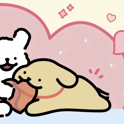 春日限定!线条小狗情头来袭 情侣头像 第10张 春日限定!线条小狗情头来袭 情侣头像 第10张
