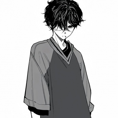被帅晕❗绝美黑白动漫男头来了 男生头像 第8张 被帅晕❗绝美黑白动漫男头来了 男生头像 第8张
