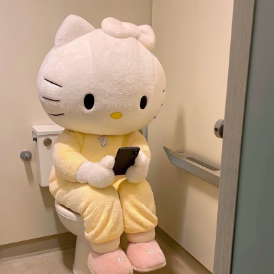 玩手机的超可爱HelloKitty头像🥰超萌 其它头像 第1张 玩手机的超可爱HelloKitty头像🥰超萌 其它头像 第1张
