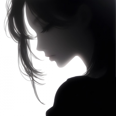唯美黑白动漫女生头像✨ 女生头像 第1张