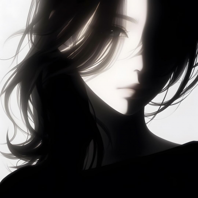 唯美黑白动漫女生头像✨ 女生头像 第2张