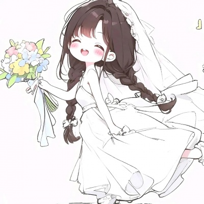 一左一右可爱动漫结婚情头｜超甜新婚CP专属款 情侣头像 第3张