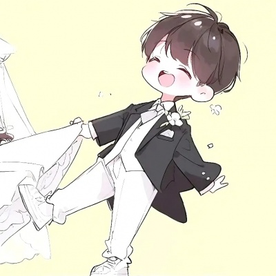 一左一右可爱动漫结婚情头｜超甜新婚CP专属款 情侣头像 第8张