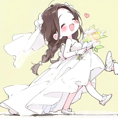 一左一右可爱动漫结婚情头｜超甜新婚CP专属款 情侣头像 第9张