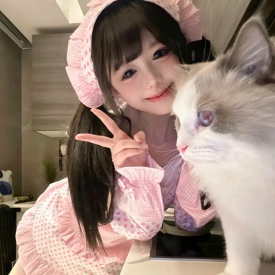 萌化啦！软fufu猫咪搭配甜妹的可爱抱猫女头来啦 女生头像 第7张