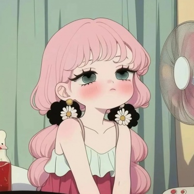 软萌粉色卡通长发女头｜高清晰无水印 少女心爆棚 女生头像 第7张