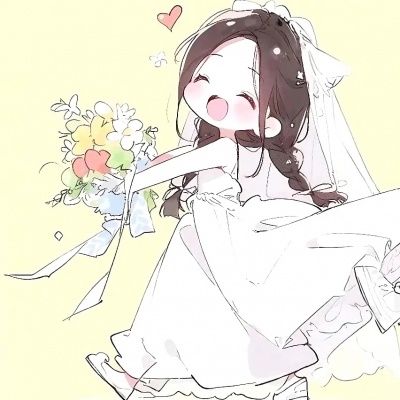 一左一右可爱动漫结婚情头｜超甜新婚CP专属款 情侣头像 第7张
