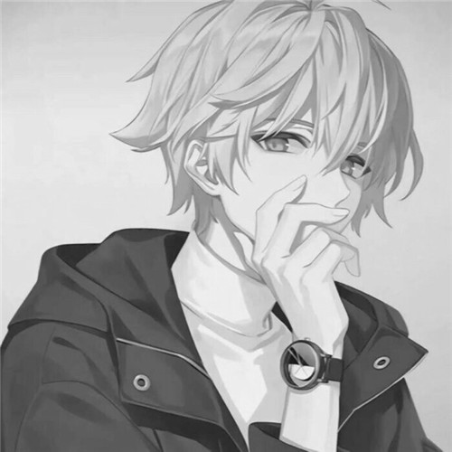 超全！100张黑白动漫男生头像高清大图 男生头像 第2张