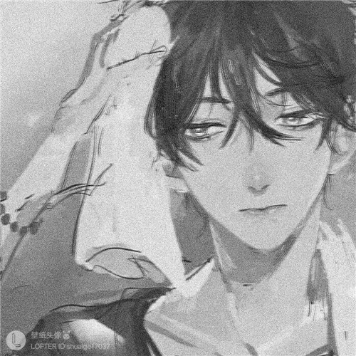 超全！100张黑白动漫男生头像高清大图 男生头像 第4张